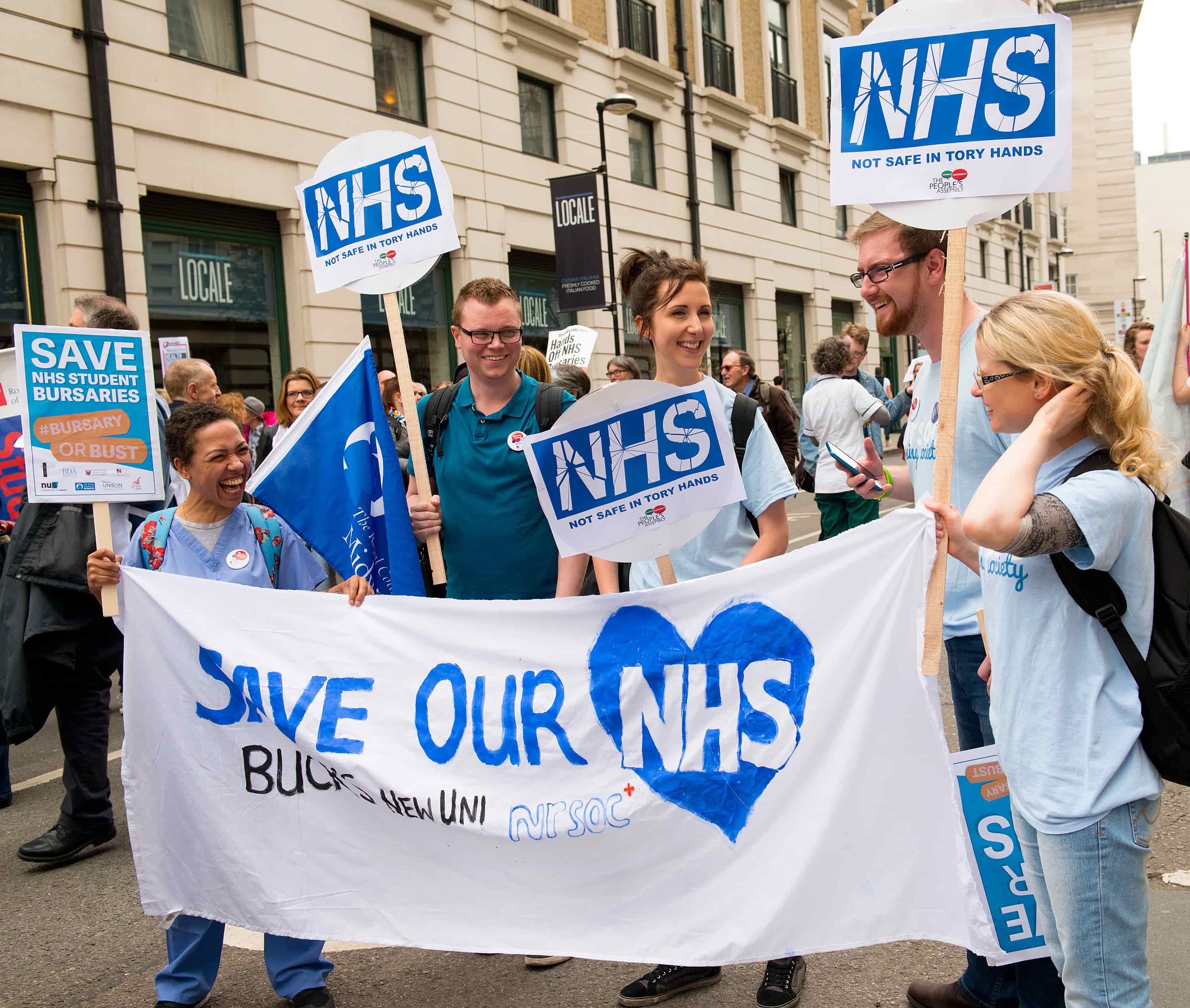 Nursing students protest